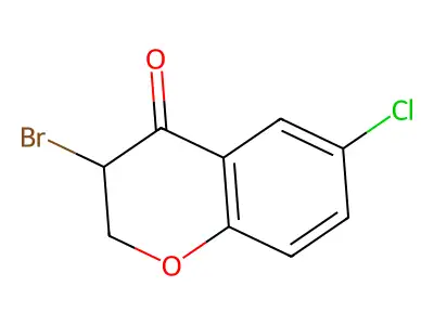 3-bromo-6-chloro-2,3-dihydro-4H-chromen-4-one structure