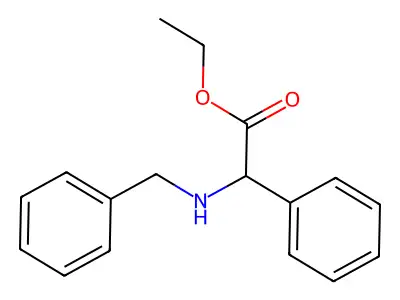 Ethyl (benzylamino)(phenyl)acetate structure