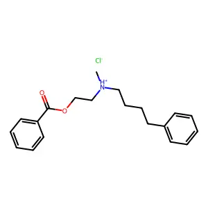 Benzoic acid, 2-(N-methyl-N-(4-phenylbutyl)amino)ethyl ester, hydrochloride structure