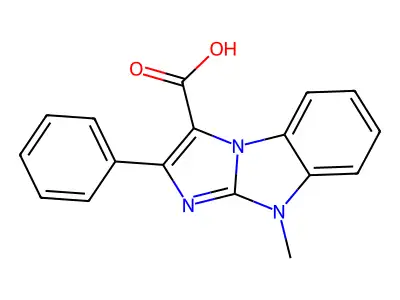 9-Methyl-2-phenyl-9h-imidazo[1,2-a]benzimidazole-3-carboxylic acid structure