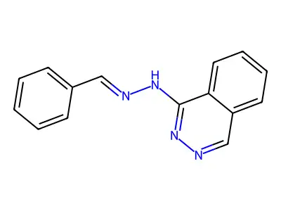 1-[(2E)-2-(phenylmethylidene)hydrazin-1-yl]phthalazine structure