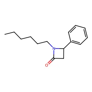 1-Hexyl-4-phenylazetidin-2-one structure