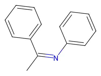 N,1-diphenylethan-1-imine structure