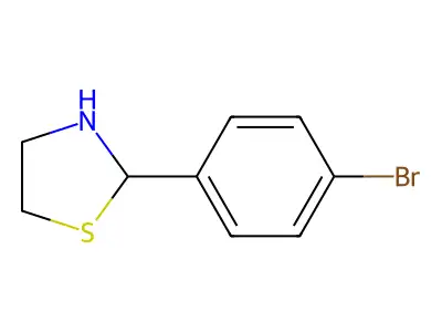 2-(p-Bromophenyl)thiazolidine structure