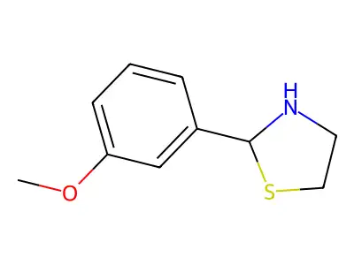Thiazolidine, 2-(3-methoxyphenyl)- structure