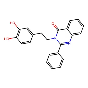 4(3H)-Quinazolinone, 3-(2-(3,4-dihydroxyphenyl)ethyl)2-phenyl- structure