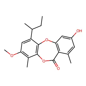 11H-Dibenzo[b,e][1,4]dioxepin-11-one, 3-hydroxy-8-methoxy-1,9-dimethyl-6-(1-methylpropyl)- structure