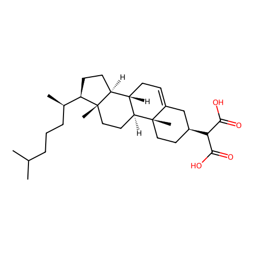 (Cholest-5-en-3beta-yl)propanedioic acid structure