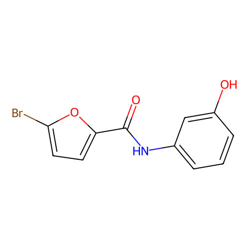 5-bromo-N-(3-hydroxyphenyl)furan-2-carboxamide structure
