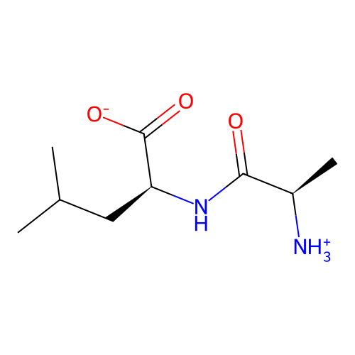 (2S)-2-[[(2R)-2-Azaniumylpropanoyl]amino]-4-methylpentanoate structure