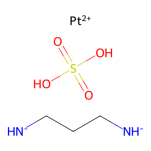 3-Azanidylpropylazanide;platinum(2+);sulfuric acid structure
