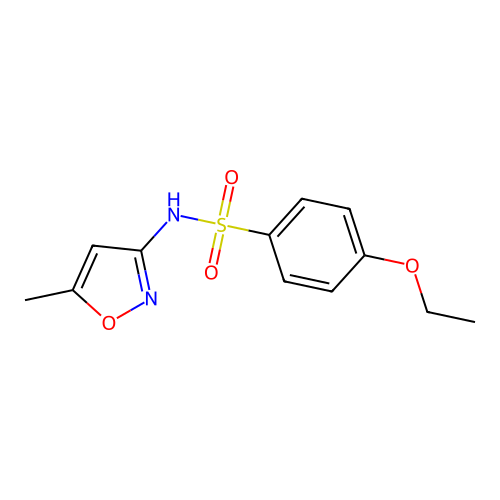 4-ethoxy-N-(5-methyl-1,2-oxazol-3-yl)benzenesulfonamide structure