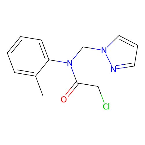 Acetamide, 2-chloro-N-(2-methylphenyl)-N-(1H-pyrazol-1-ylmethyl)- structure