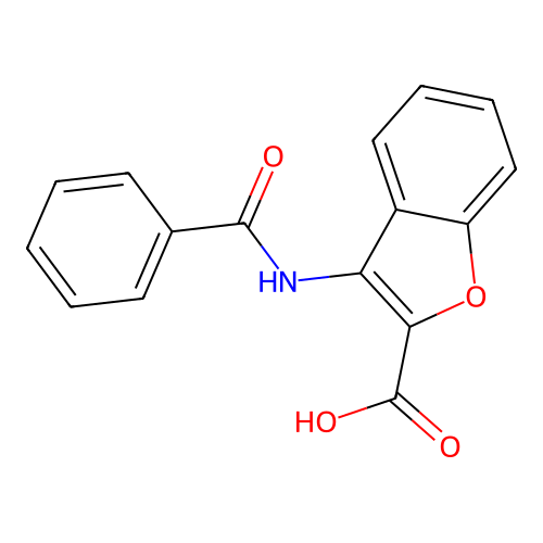 3-(Phenylcarbonylamino)benzo[b]furan-2-carboxylic acid structure