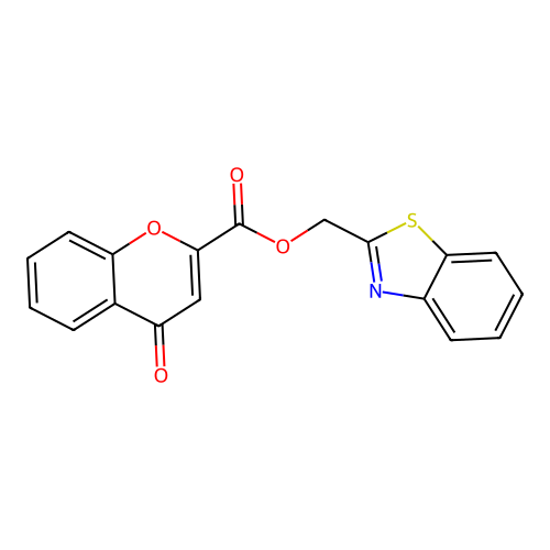 1,3-Benzothiazol-2-ylmethyl 4-oxochromene-2-carboxylate structure