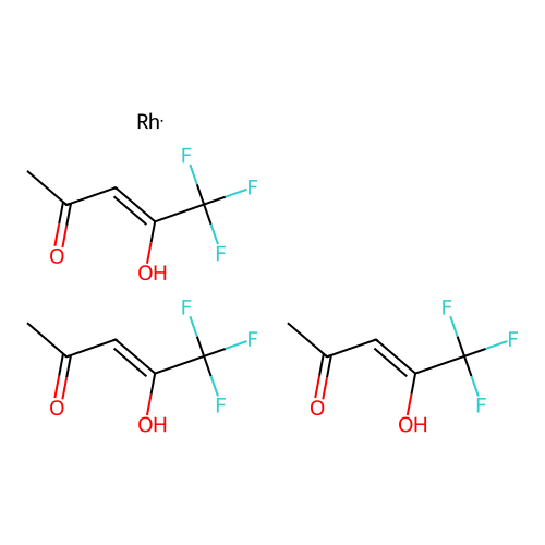Rhodium, tris(1,1,1-trifluoro-2,4-pentanedionato)- structure