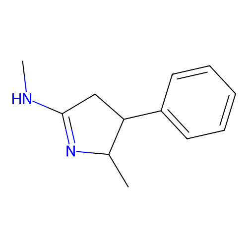 N,2-dimethyl-3-phenyl-3,4-dihydro-2H-pyrrol-5-amine structure
