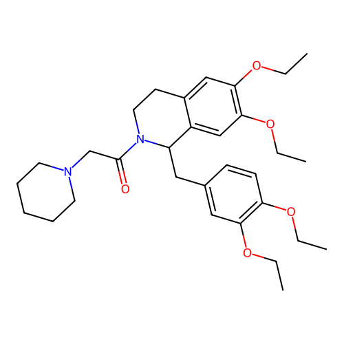 1-(1-(3,4-diethoxybenzyl)-6,7-diethoxy-3,4-dihydroisoquinolin-2(1H)-yl)-2-(piperidin-1-yl)ethanone structure