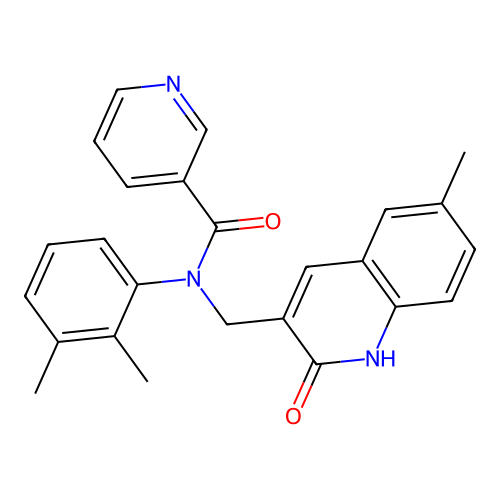 N-(2,3-dimethylphenyl)-N-((2-hydroxy-6-methylquinolin-3-yl)methyl)nicotinamide structure