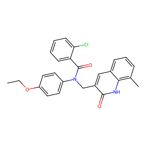 2-chloro-N-(4-ethoxyphenyl)-N-((2-hydroxy-8-methylquinolin-3-yl)methyl)benzamide structure