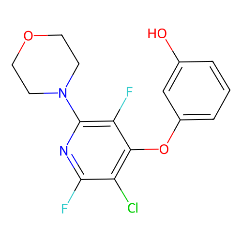 3-{[3-Chloro-2,5-difluoro-6-(morpholin-4-yl)pyridin-4-yl]oxy}phenol structure