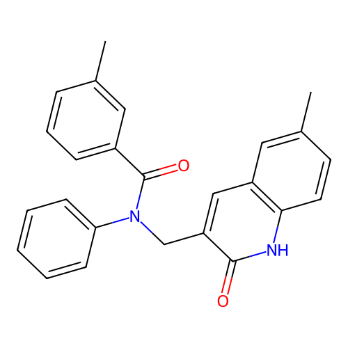 N-((2-hydroxy-6-methylquinolin-3-yl)methyl)-3-methyl-N-phenylbenzamide structure