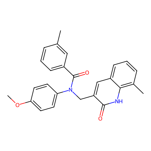 N-((2-hydroxy-8-methylquinolin-3-yl)methyl)-N-(4-methoxyphenyl)-3-methylbenzamide structure