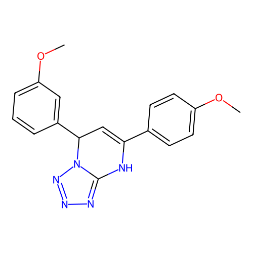 7-(3-Methoxyphenyl)-5-(4-methoxyphenyl)-3,7-dihydrotetrazolo[1,5-a]pyrimidine structure