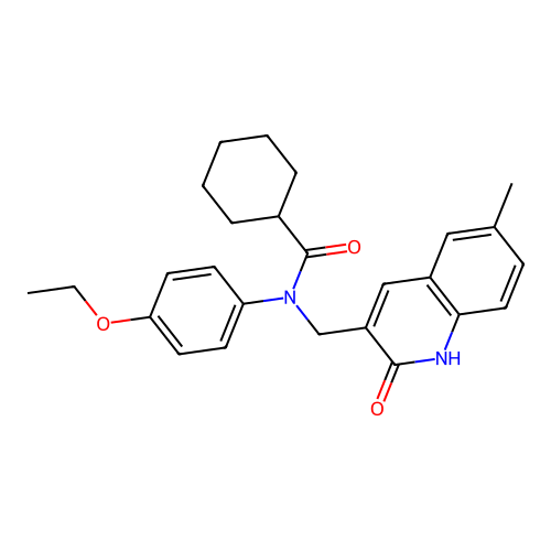 N-(4-ethoxyphenyl)-N-((2-hydroxy-6-methylquinolin-3-yl)methyl)cyclohexanecarboxamide structure