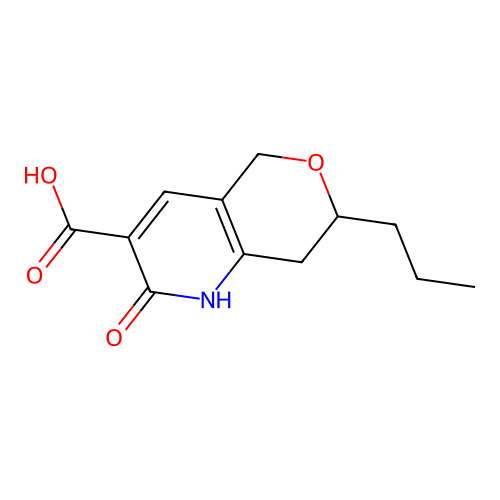 5H-Pyrano[4,3-b]pyridine-3-carboxylic acid, 2-hydroxy-7-propyl-7,8-dihydro- structure