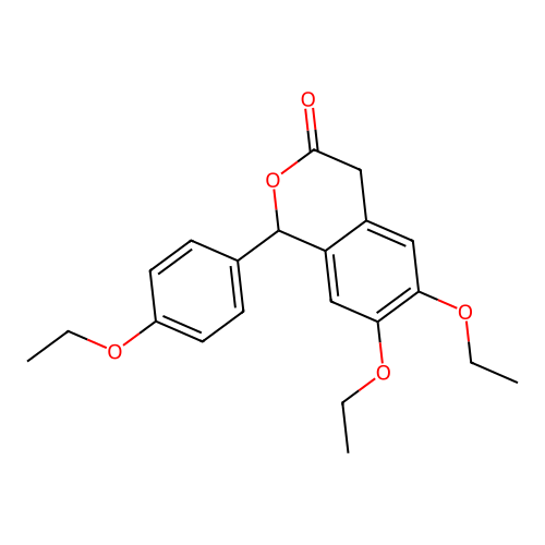 6,7-diethoxy-1-(4-ethoxyphenyl)-1,4-dihydro-3H-isochromen-3-one structure