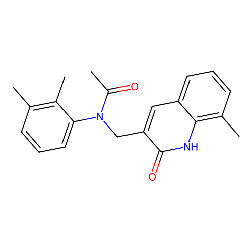 N-(2,3-dimethylphenyl)-N-[(8-methyl-2-oxo-1H-quinolin-3-yl)methyl]acetamide structure