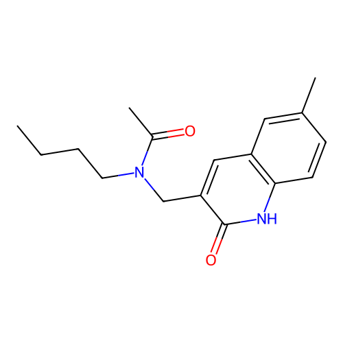 N-butyl-N-[(6-methyl-2-oxo-1H-quinolin-3-yl)methyl]acetamide structure