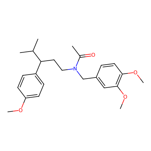 N-(3,4-dimethoxybenzyl)-N-(3-(4-methoxyphenyl)-4-methylpentyl)acetamide structure