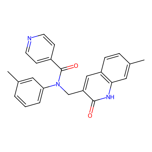 N-((2-hydroxy-7-methylquinolin-3-yl)methyl)-N-(m-tolyl)isonicotinamide structure