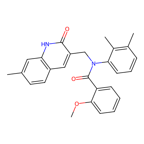N-(2,3-dimethylphenyl)-2-methoxy-N-[(7-methyl-2-oxo-1H-quinolin-3-yl)methyl]benzamide structure