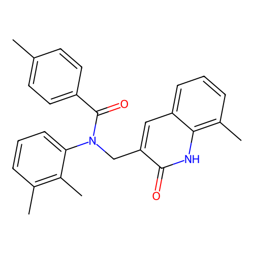 N-(2,3-dimethylphenyl)-N-((2-hydroxy-8-methylquinolin-3-yl)methyl)-4-methylbenzamide structure