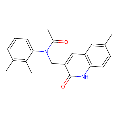 N-(2,3-Dimethyl-phenyl)-N-(2-hydroxy-6-methyl-quinolin-3-ylmethyl)-acetamide structure