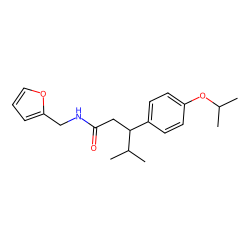 N-(Furan-2-ylmethyl)-3-(4-isopropoxyphenyl)-4-methylpentanamide structure
