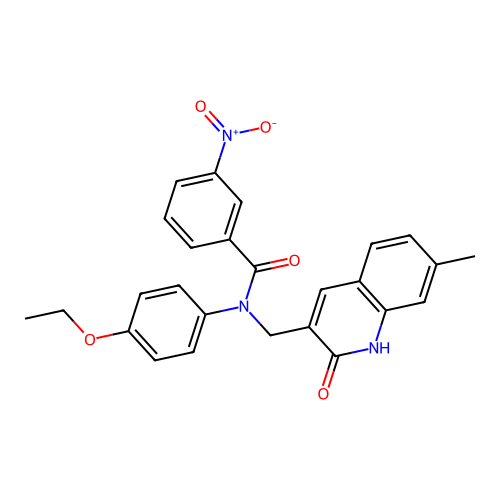 N-(4-ethoxyphenyl)-N-[(7-methyl-2-oxo-1H-quinolin-3-yl)methyl]-3-nitrobenzamide structure