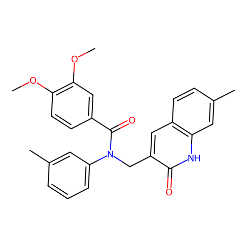N-((2-hydroxy-7-methylquinolin-3-yl)methyl)-3,4-dimethoxy-N-(m-tolyl)benzamide structure