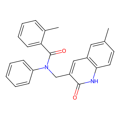N-((2-hydroxy-6-methylquinolin-3-yl)methyl)-2-methyl-N-phenylbenzamide structure