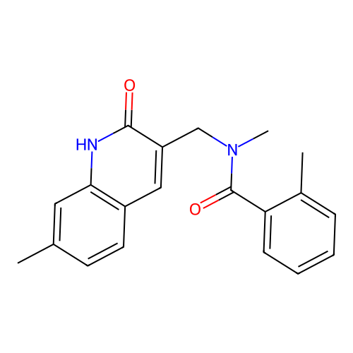 N,2-dimethyl-N-[(7-methyl-2-oxo-1H-quinolin-3-yl)methyl]benzamide structure