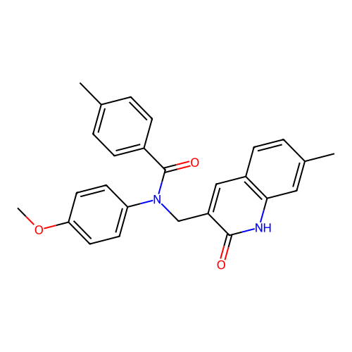 N-((2-hydroxy-7-methylquinolin-3-yl)methyl)-N-(4-methoxyphenyl)-4-methylbenzamide structure