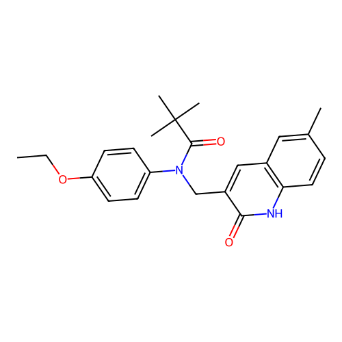 N-(4-ethoxyphenyl)-N-((2-hydroxy-6-methylquinolin-3-yl)methyl)pivalamide structure