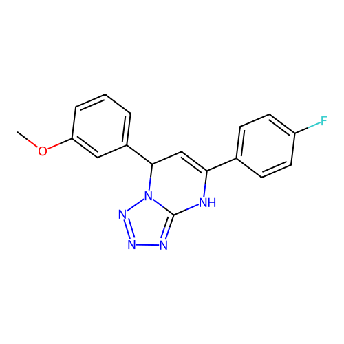 5-(4-Fluorophenyl)-7-(3-methoxyphenyl)-4,7-dihydrotetrazolo[1,5-a]pyrimidine structure