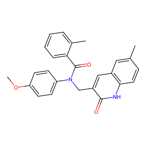 N-((2-hydroxy-6-methylquinolin-3-yl)methyl)-N-(4-methoxyphenyl)-2-methylbenzamide structure