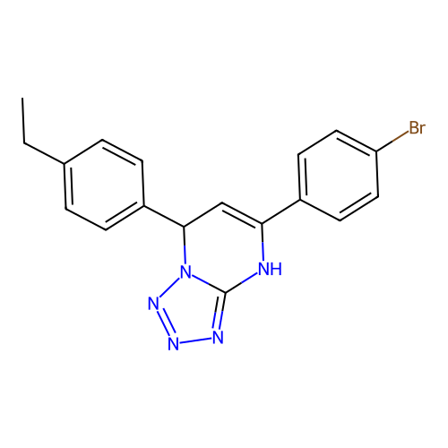 5-(4-Bromophenyl)-7-(4-ethylphenyl)-4,7-dihydrotetrazolo[1,5-a]pyrimidine structure