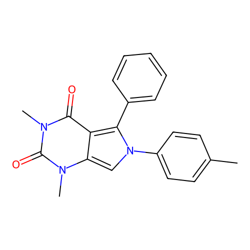 1,3-dimethyl-5-phenyl-6-(p-tolyl)-1H-pyrrolo[3,4-d]pyrimidine-2,4(3H,6H)-dione structure