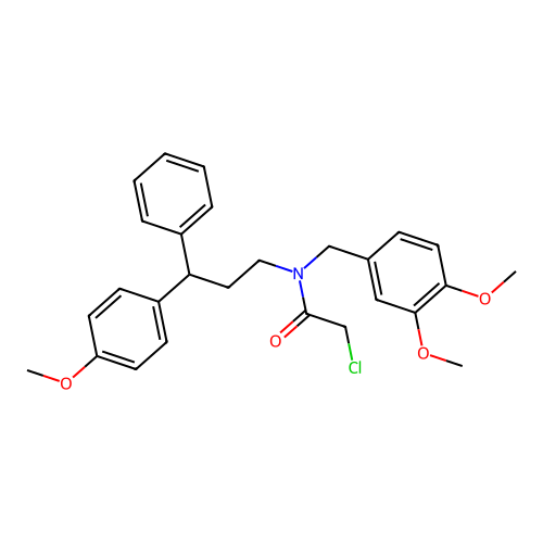 2-Chloro-N-(3,4-dimethoxy-benzyl)-N-[3-(4-methoxy-phenyl)-3-phenyl-propyl]-acetamide structure